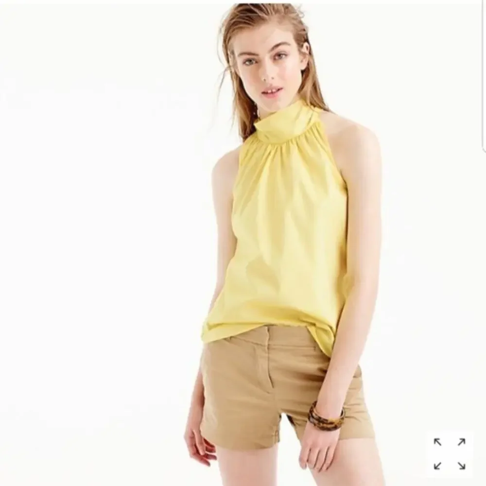 J. Crew Oxford Sleeveless Bow Tie Blouse Top Style G4903 NWT